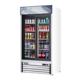 Everest Refrigeration EMGR33 39" Wide Two Section Sliding Glass Door Merchandiser Cooler