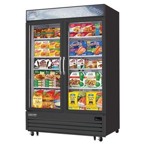 Everest Refrigeration EMGF48B 54.75in Wide Two Section Glass Door Merchandiser Freezer 
