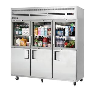 Everest Refrigeration EGSH6 74.75in Wide Three Section Six Door reach-In Refrigerator 