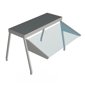 Duke Manufacturing 840-1SN 86-3/8in Deluxe Buffet Shelf with 1 Sided Sneeze Guard 