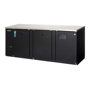 Everest Refrigeration EBB90 89.25in Wide Three Section Solid Door Back Bar Refrigerator 