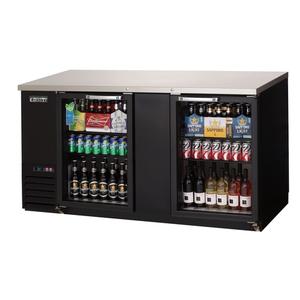Everest Refrigeration EBB69G-24 68in Wide Two Section Glass Door Back Bar Refrigerator 