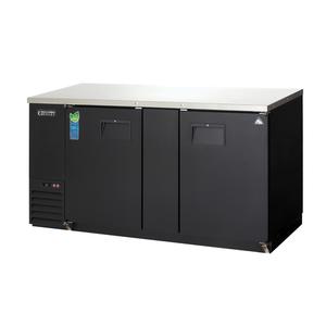 Everest Refrigeration EBB69-24 68in Wide Two Section Solid Door Back Bar Refrigerator 