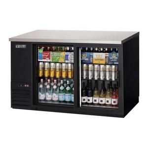Everest Refrigeration EBB59G-SD 57.75in Wide Two Section Glass Door Back Bar Refrigerator 