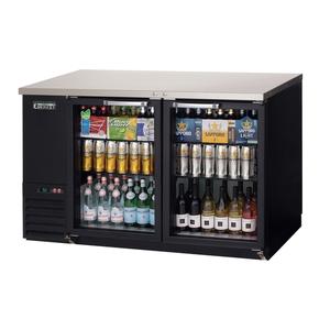 Everest Refrigeration EBB59G 57.75in Wide Two Section Glass Door Back Bar Refrigerator 