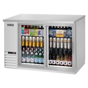 Everest Refrigeration EBB48G-SD-SS 49in Wide Two Section Glass Door Back Bar Refrigerator 