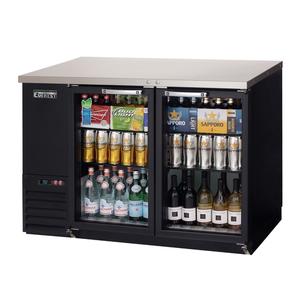Everest Refrigeration EBB48G-24 49in Wide Two Section Glass Door Back Bar Refrigerator 