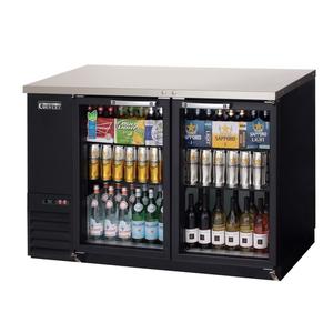 Everest Refrigeration EBB48G 49in Wide Two Section Glass Door Back Bar Refrigerator 