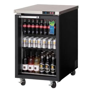 Everest Refrigeration EBB23G 23.5" Wide One Section Glass Door Back Bar Refrigerator