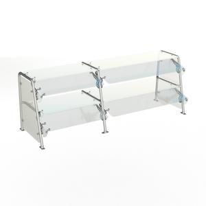 Duke Manufacturing TS482DD-74 73-1/2in W Dual Shelf Self-Service Contemporary Food Shield 
