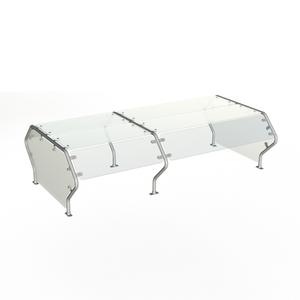 Duke Manufacturing TS482DS-74 73-1/2in Single Shelf Self-Service Double Sided Food Shield 