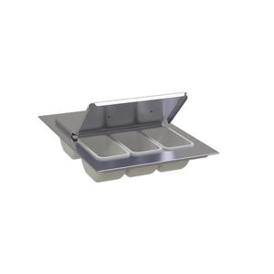 Glastender CCD6-12 Stainless Steel Ice Chilled 6 Compartmet Condiment Dispenser