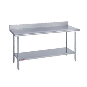 Duke Manufacturing 316S-3030-5R 30in x 30in Deluxe 16/300 Stainless Steel Work Table 5in Riser 