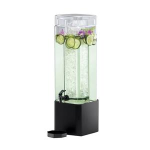 Cal-Mil 1112-3A-13 7" x 9" Clear Acrylic 3 Gallon Square Beverage Dispenser