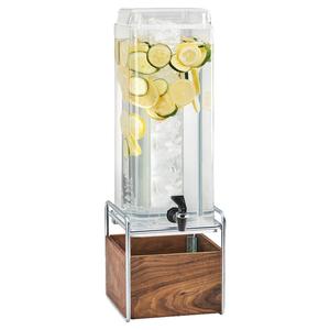 Cal-Mil 3703-3-49 Mid-Century 8.25" x 10" x 24"H Walnut Beverage Dispenser