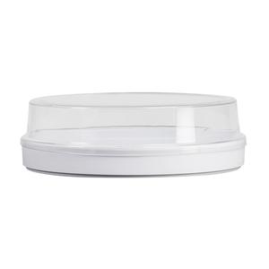 Cal-Mil 22346-12-12 12" Dia. Clear Plastic Stackable Cover w/ 1" Vent Hole