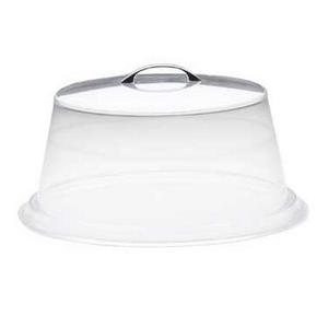 Cal-Mil P313 12" Dia. x 4"H Clear Acrylic Flat Top Pie Cover - 6 Each