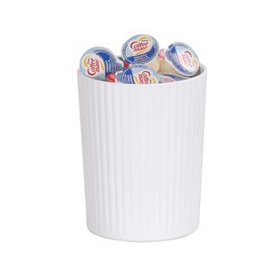 Cal-Mil 24020-5-15 4.75in Dia. x 6"H White Melamine Ribbed Salad Crock - 6 Each 