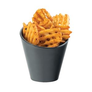 Cal-Mil 3600-65M 4.25in Dia. x 4.25"H Black Melamine French Fry Crock - 6 Each 