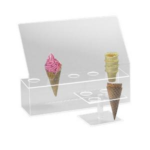 Cal-Mil 297 19in x 6in Clear Ice Cream Cone Holder with Sneezeguard 