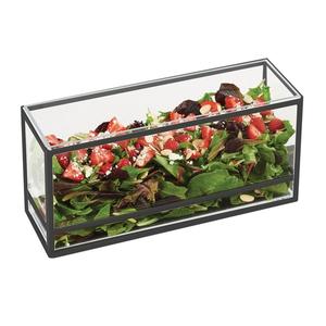 Cal-Mil 22078-13 15in x 5in x 7"H Black Steel Square Countertop Display Riser 