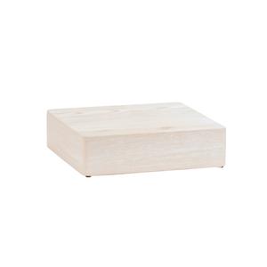 Cal-Mil 22420-3-113 Newport 12in x 12in x 3"H White-Washed Pine Wood Display Riser 
