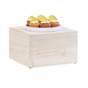 Cal-Mil 22420-6-113 Newport 12in x 12in x 6"H White-Washed Pine Wood Display Riser 