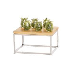 Cal-Mil 23801-1012-49 10in x 12in x 6.75"H Chrome Finish Open Frame Display Riser 