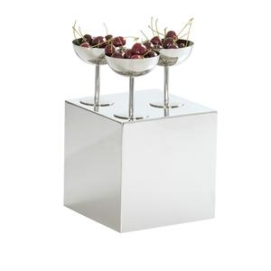 Cal-Mil 23872-8-49 Milo 8in x 8in x 8"H Chrome Finish Display Riser 