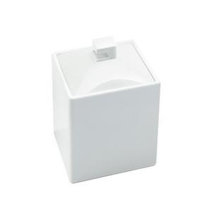 Cal-Mil 1432-15 4" x 4" White Melamine 12 oz. Storage Jar - 3 Each