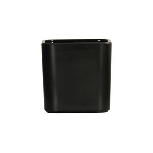 Cal-Mil 24021-4-13 Hudson 3.75" x 3.75" x 3.75"H Black Melamine Storage Jar