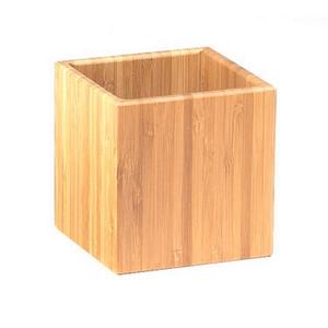 Cal-Mil C4X4-60 Bamboo 4" x 4" x 4"H Natural Storage Jar - 3 Each