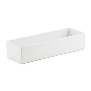 Cal-Mil 1396-15M Cater Choice 5in x 15in White Melamine Rectangular Box 
