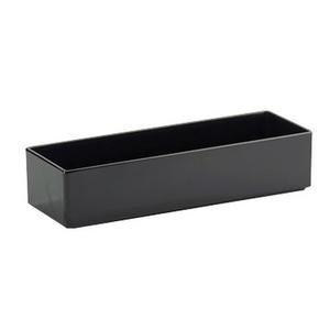 Cal-Mil 1397-13M Cater Choice 7" x 20" Black Melamine Rectangular Salad Box