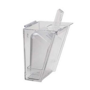 Cal-Mil 356 6" x 5.25" Clear Polycarbonate Wall Mount Scoop Holder