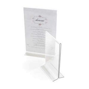 Cal-Mil 512 Classic 4" x 6"H Clear Acrylic T-Type Card Holder - 2 Doz