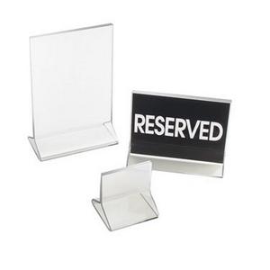 Cal-Mil 537 Classic 4" x 8"H Clear Acrylic Display Card Holder - 2 Doz