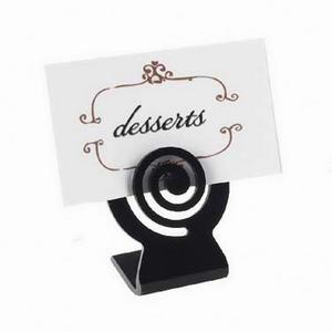 Cal-Mil 248-13 2" x 2.5"H Black Plastic Countertop Card Holder - 2 Doz