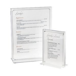 Cal-Mil 3567-811 8.5in x 11"H Clear Plastic Cardholder with Magnets - 6 Each 