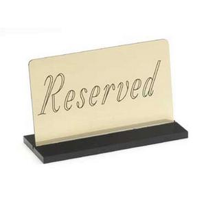 Cal-Mil 956-11 5in x 3"H Gold Engraved "Reserved" Message Holder - 1dz 