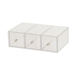 Cal-Mil 1479 Eco Modern 19" x 13" Clear Acrylic Display Case w/ 3 Drawers