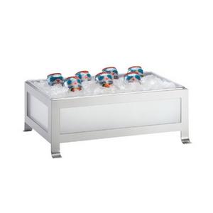 Cal-Mil 1582-12-33 SoHo 12in x 21in Silver Finish Beverage Display Housing 
