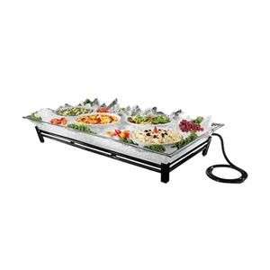 Cal-Mil IP202-13 48in x 24in x 8"H Black Plastic Ice Display Pedestal 