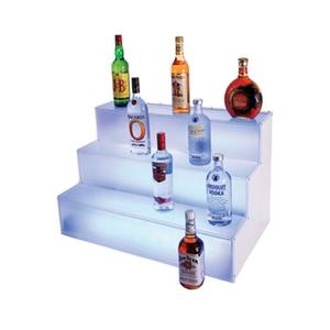 Cal-Mil LQ31 30" x 18" x 18"H Frosted Acrylic 3-Tier Liquor Display