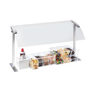 Cal-Mil 2026-6-55 73.25" x 16" Clear Curved Single Face Sneezeguard