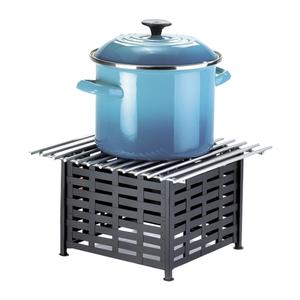Cal-Mil 1361-12 12in x 12in Black Iron Chafing Dish Stand with Wire Grill 