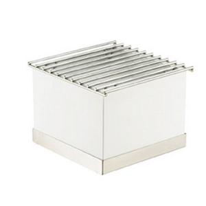 Cal-Mil 3011-55 Luxe 12in x 12in x 8.25"H White Metal Chafing Dish Frame 