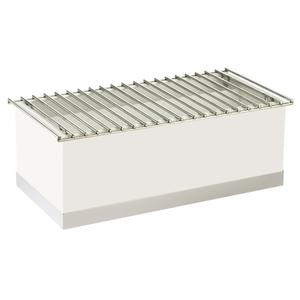 Cal-Mil 3012-55 Luxe 22in x 12in x 8.25"H White Metal Chafing Dish Frame 