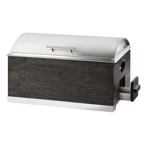 Cal-Mil 3828-87 Cinderwood 22in x 14in x 13.5in Dark Oak 8qt Chafing Dish 