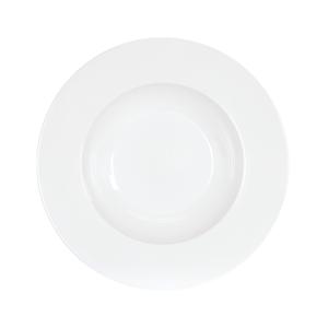 Cal-Mil 22461-11-15 11in Dia. x 1.75"H White Melamine 16oz Rimmed Bowl - 6 Each 